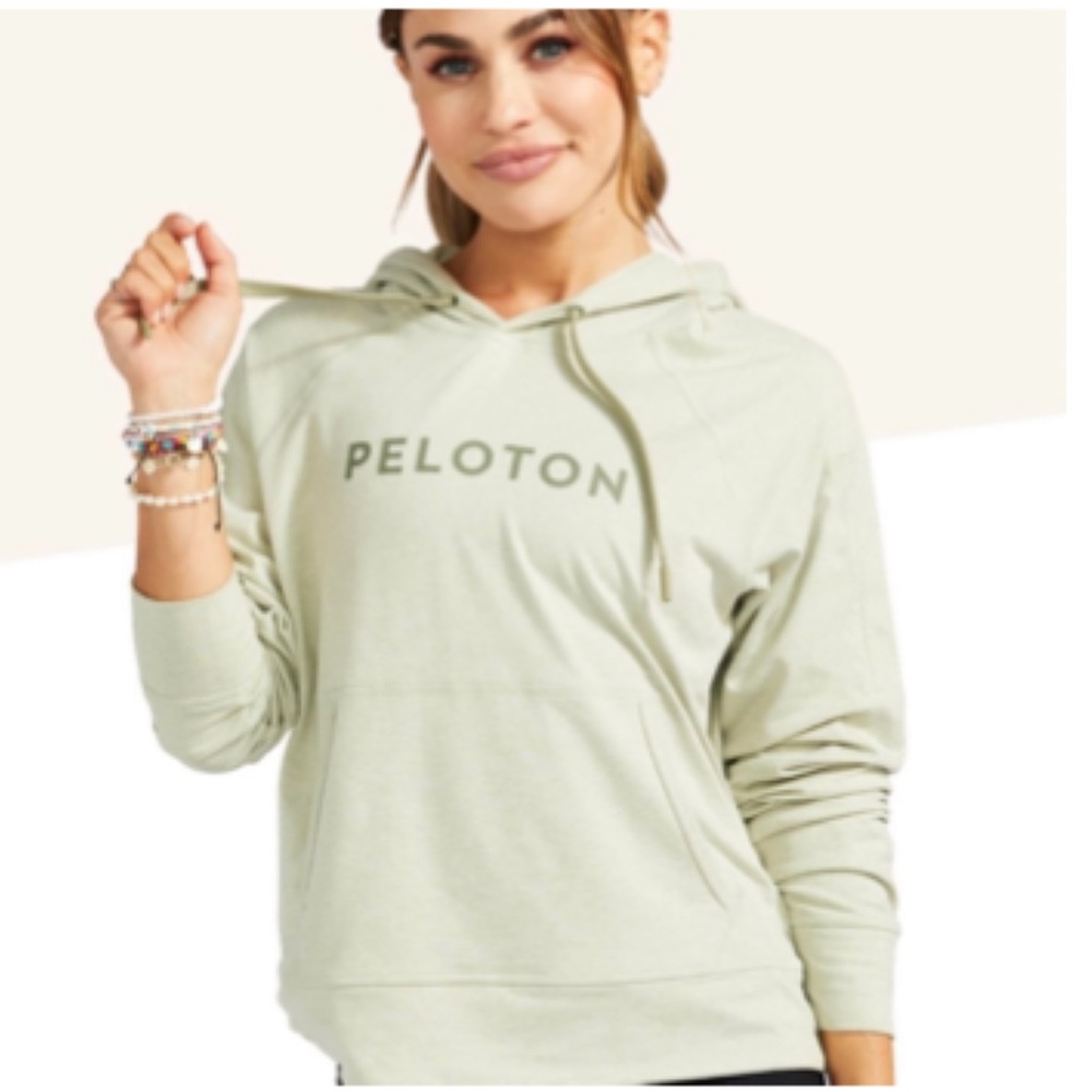Peloton mint green hoodie